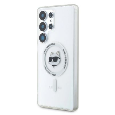 2. Etui Karl Lagerfeld Button Choupette Head Printed Logo MagSafe Samsung Galaxy S25 Ultra biały
