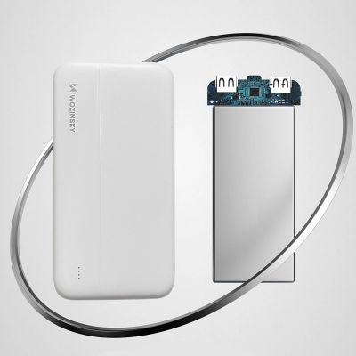 5. Wozinsky powerbank Li-Po 10000mAh 2 x USB biały (WPBWE1)
