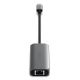 2. Satechi 4-In-1 USB-C Hub - hub do urządzeń mobilnych USB-C (3x USB-C 3.2 gen2 10Gbps, 2.5 Gigabit Ethernet) (space gray)