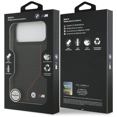 8. Etui BMW M Carbon Line & Logo MagSafe na iPhone 17 Pro Max - czerwone