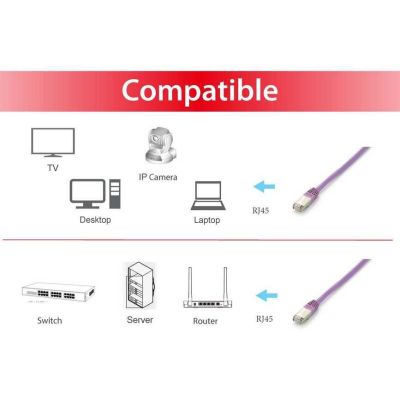 3. Equip 605658 kabel sieciowy Fioletowy 15 m Cat6a S/FTP (S-STP)