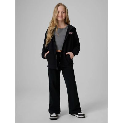 6. Bluza dresowa loose z kapturem dziewczęca 4F 4FJRSS26TSWSF2902-20S