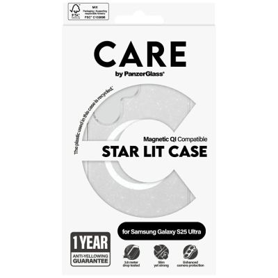 4. Etui CARE by PanzerGlass Flagship Urban Combat StarLight White QI na Samsung Galaxy S25 Ultra - przezroczyste