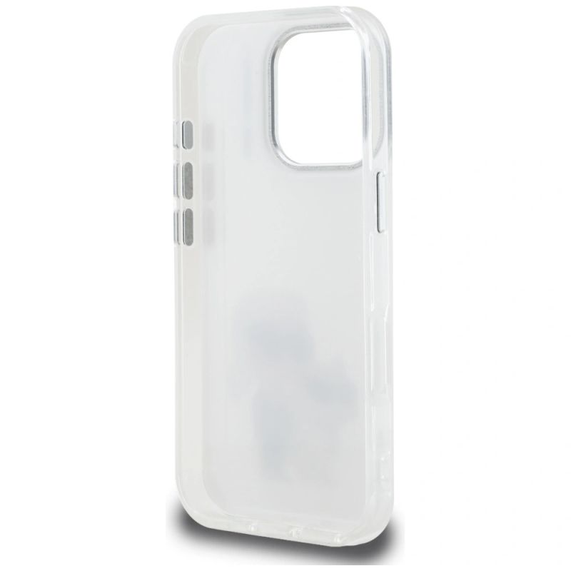 7. Etui Karl Lagerfeld IML Aquarelle Karl & Choupette & Logo na iPhone 16 Pro Max - białe