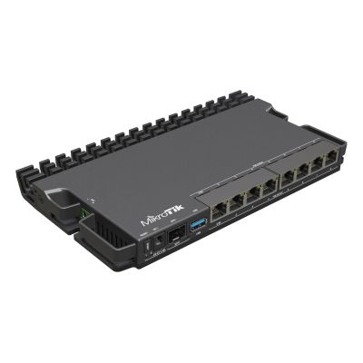 6. Router Mikrotik RB5009UPr+S+IN Total Ethernet  Ports:9; Architecture:ARM 64bit; CPU core:4