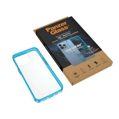 5. Etui PanzerGlass ClearCase antybakteryjne z certyfikatem Military Grade na iPhone 13 Pro - przezroczysto-niebieskie