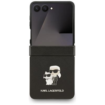 2. Etui Karl Lagerfeld Saffiano Karl&Choupette Pin na Samsung Galaxy Z Flip 7 - czarne
