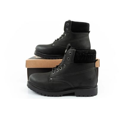 10. Wrangler Arch Fur buty męskie sztyblety trzewiki eleganckie ocieplane czarne