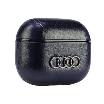 3. Etui Audi Leather Big Logo na AirPods 3 - czarne