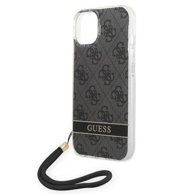 4. Etui Guess 4G Print Strap na iPhone 14 Plus - czarne