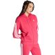 Bluza damska adidas Essentials 3-Stripes Full-Zip Fleece Hoodie różowa KF6272