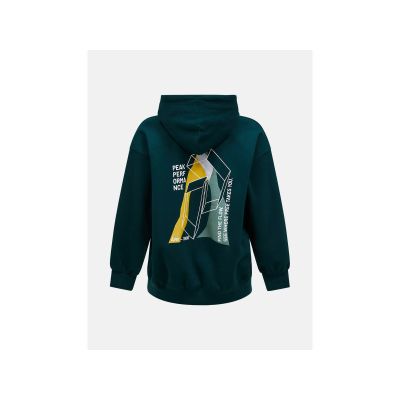 3. Bluza męska PEAK PERFORMANCE M Terry Graphic Hood kolor zielony