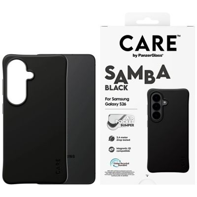 Etui CARE by PanzerGlass Samba Black Qi na Samsung Galaxy S26 - czarne