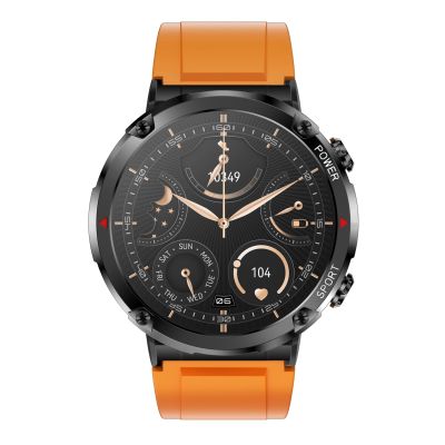 4. Smartwatch Gravity GT21-2 + Pomarańczowy Pasek Silikonowy