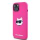 2. Etui Karl Lagerfeld Silicone Choupette Head MagSafe na iPhone 15 Plus / 14 Plus - różowe
