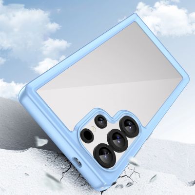 3. Etui silikonowe Outer Space Case z żelową ramką do Samsung Galaxy S25 Ultra - niebieskie