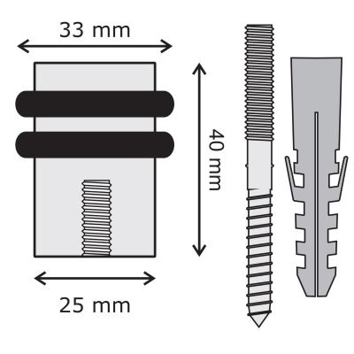 5. ODBÓJ DRZWIOWY 25/40 MM STAL NIERDZEWNA SATYNA  KOWALSKI
