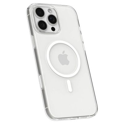 7. Etui Spigen Thin Fit MagSafe na iPhone 16 Pro - przezroczysto-białe
