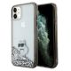 Etui Karl Lagerfeld Liquid Glitter Choupette na iPhone 11 / Xr - przezroczyste