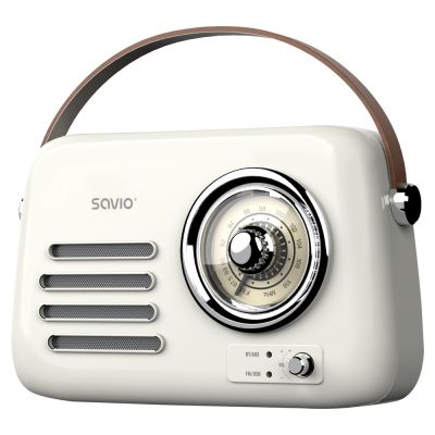 4. SAVIO RADIO PRZENOŚNE BIAŁE RS-02