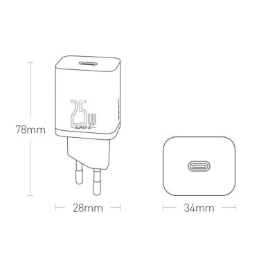 17. Baseus Super Si 1C szybka ładowarka USB Typ C 25W Power Delivery Quick Charge czarny (CCSP020101)