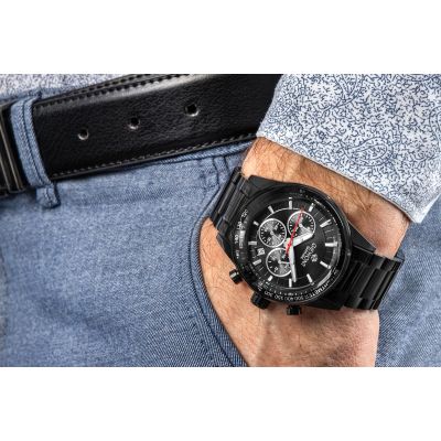 4. Zegarek Męski Giewont Chronograph Sapphire Czarny GW9140-B2