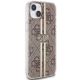 4. Etui Guess IML 4G Gold Stripe na iPhone 15 Plus / 14 Plus - brązowe
