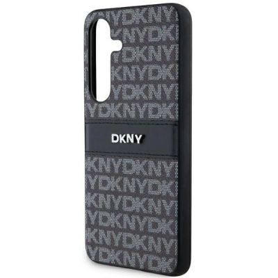 5. Etui DKNY Leather Mono Stripe & Metal Logo na Samsung Galaxy S24+ - czarne