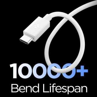 4. Kabel Spigen EB6010AC USB-A / USB-C 60W 100 cm - biały