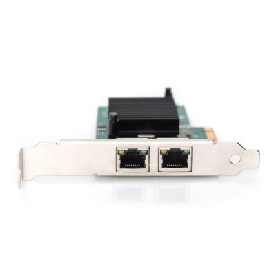 10. DIGITUS KARTA SIECIOWA PCIE PRZEWODOWA 2X RJ45 GIGABIT 10/100/1000MBPS LOW PROFILE DN-10132