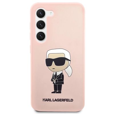 3. Etui Karl Lagerfeld Silicone Ikonik na Samsung Galaxy S23+ - różowe