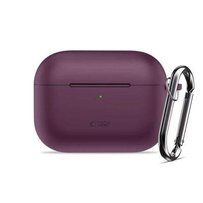 2. Etui Tech-Protect Silicone Hook na Apple AirPods 3 - burgundowe