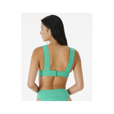 7. Biustonosz kąpielowy RIP CURL Premium Surf Deep V zielony