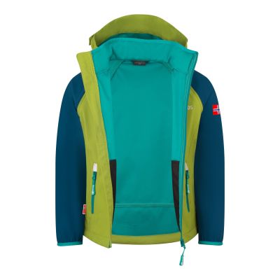 3. Kurtka Trollkids Rondane Zip Off XT Softshell zielony gruszkowy/niebieski madeirowski/zielony morski (819-360)