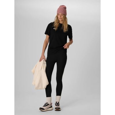 5. T-shirt loose z nadrukiem damski 4F 4FKAW26TTSHF4507-20S