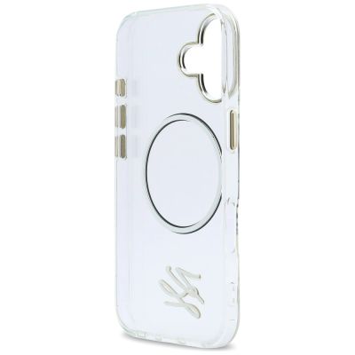 7. Etui Karl Lagerfeld IML KL Script Logo MagSafe na iPhone 17 - przezroczyste