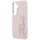 6. Etui Karl Lagerfeld Grained Signature Metal Resin Logo na Samsung Galaxy S26 - różowe