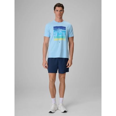 3. T-shirt regular z nadrukiem męski 4F 4FRSS26TTSHM4291-34S
