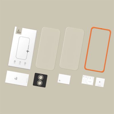 8. Szkło hartowane Tech-Protect Easy Set+ 3-pack na iPhone 17- przezroczyste