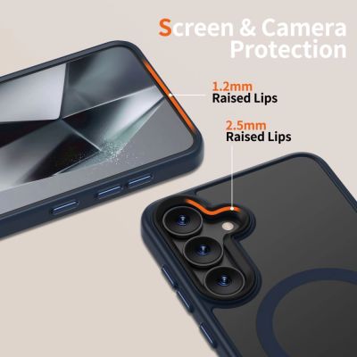 2. Etui Tech-Protect MagMat MagSafe na Samsung Galaxy S25 - przezroczysto-niebieskie