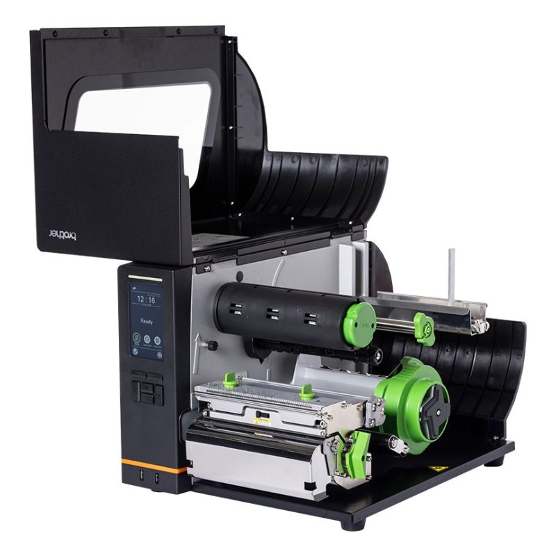 23. Brother TJ6421TN drukarka etykiet bezpośrednio termiczny/termotransferowy Kolor 203 x 300 DPI 304,8 mm/s Przewodowa Przewodowa sieć LAN Wi-Fi Bluetooth