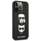 4. Etui Karl Lagerfeld Saffiano Karl&Choupette Head na iPhone 13 Pro / 13 - czarne