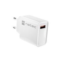 NATEC ŁADOWARKA SIECIOWA RIBERA USB-A 18W BIAŁA NUC-2057
