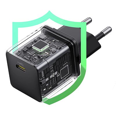 12. Ładowarka sieciowa Baseus Palm 1C 20W (z kablem Baseus Mini White USB-C 60W (20V/3A) 1m) - czarna