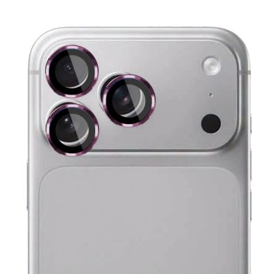 2. Szkło hartowane na obiektyw aparatu 3mk Lens Protection Pro Black na iPhone 18 Pro / 18 Pro Max - burgundowe