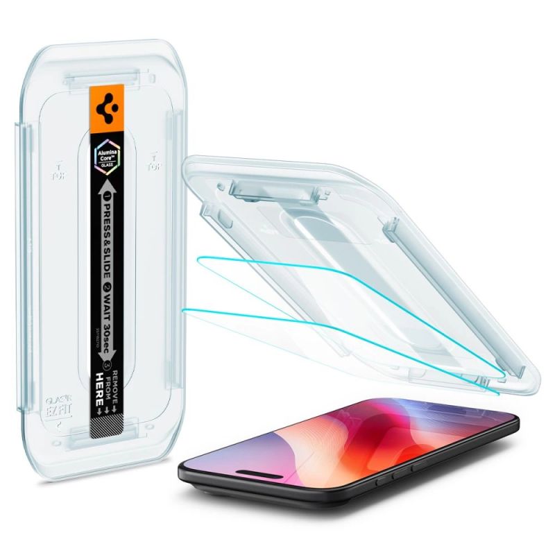 2. Szkło hartowane Spigen Glas.TR EZ Fit 2-pack na iPhone 17 Air - przezroczyste