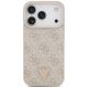 3. Etui Guess Leather 4G Triangle Strass MagSafe na iPhone 18 Pro / 17 Pro - różowe