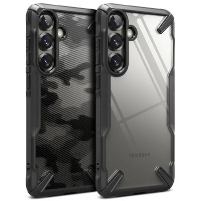 4. Etui Ringke Fusion X na Samsung Galaxy S25+ - czarny camo