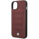 6. Etui BMW Leather Seats Pattern na iPhone 14 - burgundowe
