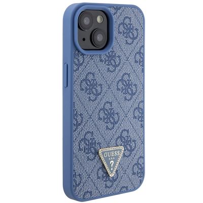 5. Etui Guess Crossbody 4G Metal Logo do iPhone 15 - niebieskie